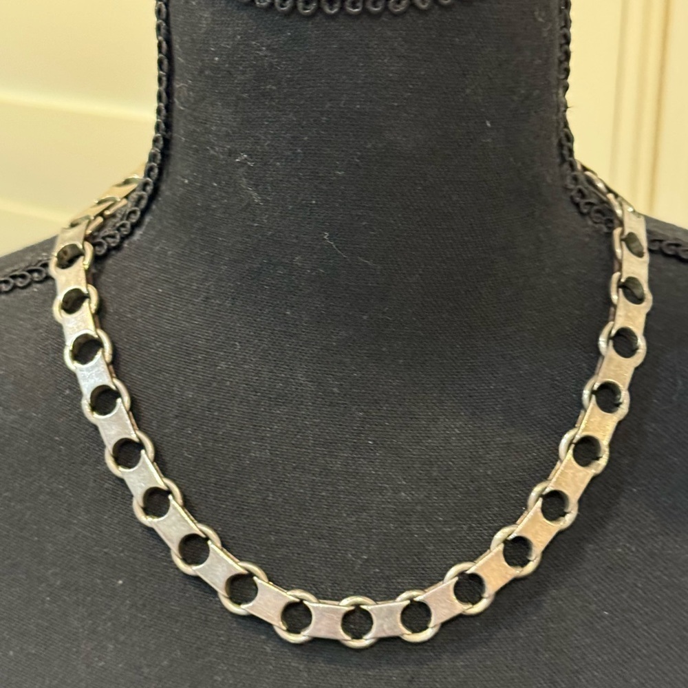 taxco San Miguel sterling silver 925 vintage Joyeria Cerroblonco link necklace - Picture 2 of 8